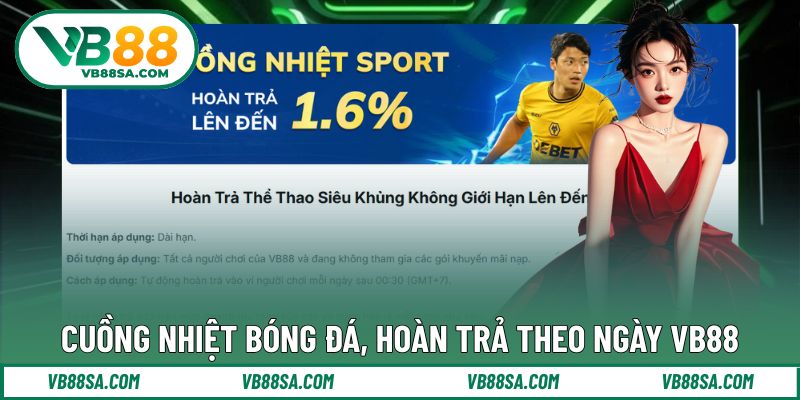 Hoàn trả theo ngày cho sảnh bóng đá